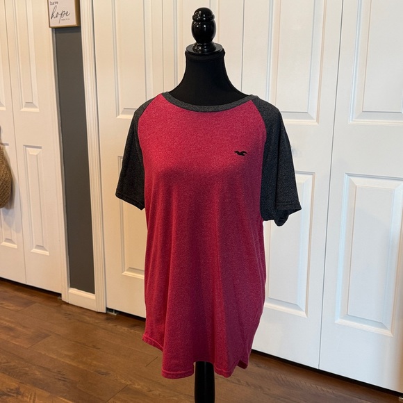 Hollister Womens Red and Black Short Sleeve Tee Size L - Picture 12 of 12